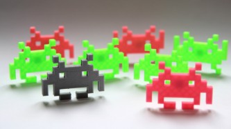 Lot de 10 magnets Space Invaders