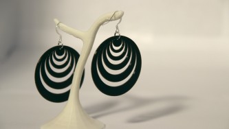 Boucles d'oreilles Optical Illusion #3 - noir