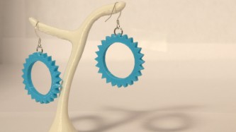 Boucles d'oreilles Blue Sunflower